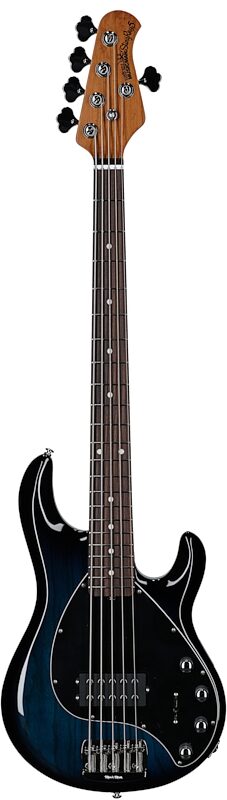 Ernie Ball Music Man StingRay 5 Special Electric Bass, 5-String (with Case), Pacific Blue, Blemished, Full Straight Front