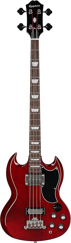 Epiphone EB-3 Electric Bass, Cherry, Full Straight Front