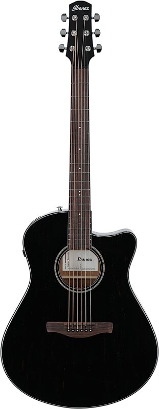 Ibanez AAM340CE Advance Acoustic Acoustic-Electric Guitar, Rustic Black Hardgrain, Full Straight Front