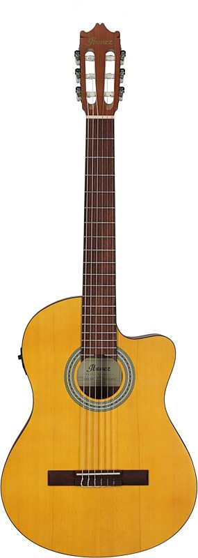 Ibanez GA3ECE Classical Acoustic-Electric Guitar, Open Pore Natural, Full Straight Front