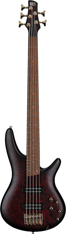 Ibanez SR305EDX Electric Bass Guitar, Wine Red Frozen Matte, Full Straight Front