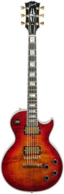 Gibson Custom Les Paul Axcess Figured Top Electric Guitar (with Case), Bengal Burst, Full Straight Front