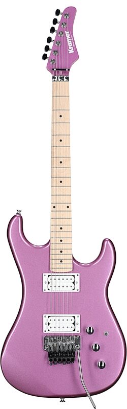 Kramer Pacer Classic Floyd Rose Electric Guitar, Special Purple Passion, Blemished, Full Straight Front