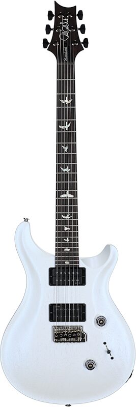 PRS Paul Reed Smith Satin Standard 24 Electric Guitar (with Case), Pearl White, Full Straight Front