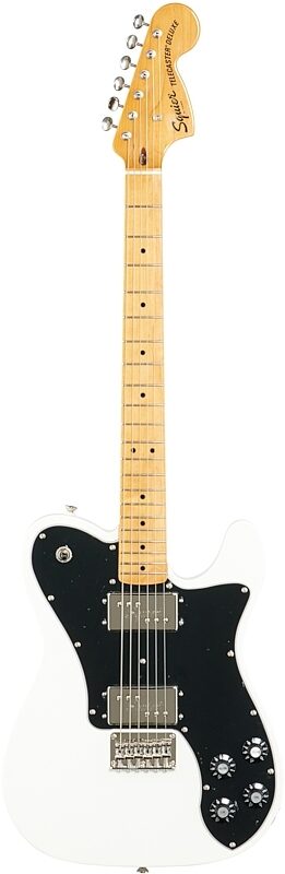 Squier Classic Vibe '70s Telecaster Deluxe Electric Guitar, with Maple Fingerboard, Olympic White, Full Straight Front