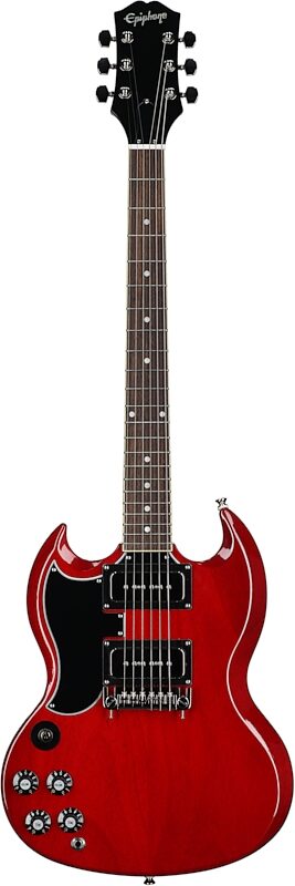 Epiphone Tony Iommi SG Special Monkey Electric Guitar, Left-Handed (with Case), Cherry, Full Straight Front