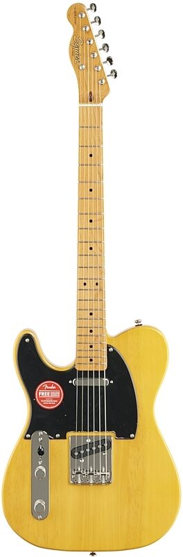 Squier Classic Vibe '50s Telecaster Electric Guitar, Left-Handed (with Maple Fingerboard), Butterscotch, Full Straight Front