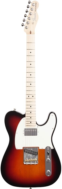 Fender American Performer Telecaster Humbucker Electric Guitar, Maple Fingerboard (with Gig Bag), 3-Tone Sunburst, Full Straight Front