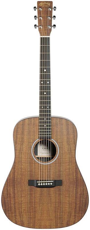 Martin D-X1E Koa Acoustic-Electric Guitar (with Gig Bag), New, Full Straight Front
