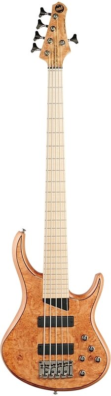 MTD Kingston Z5MP Electric Bass, 5-String, Satin Natural Burled Maple, Scratch and Dent, Full Straight Front