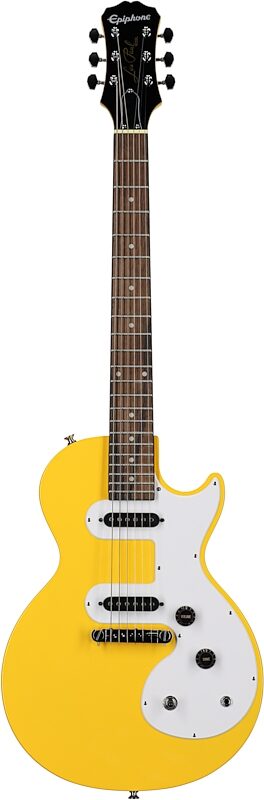 Epiphone Les Paul Melody Maker E1 Electric Guitar, Sunset Yellow, Full Straight Front