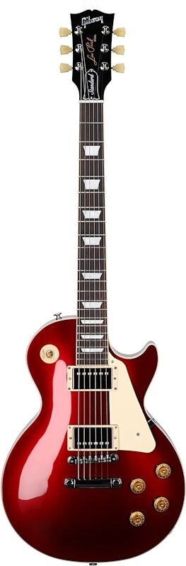 Gibson Les Paul Standard '50s Custom Color Electric Guitar, Plain Top (with Case), Sparkling Burgundy, Full Straight Front