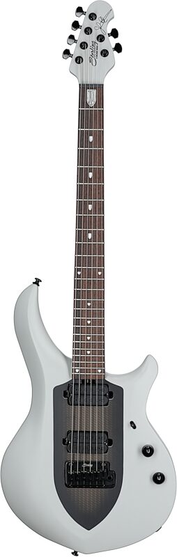 Sterling by Music Man MAJ100 John Petrucci Electric Guitar, Chalk Grey, Full Straight Front