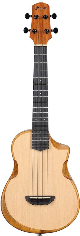 Ibanez AUT10 Tenor Ukulele (with Gig Bag), Open Pore Natural, Full Straight Front