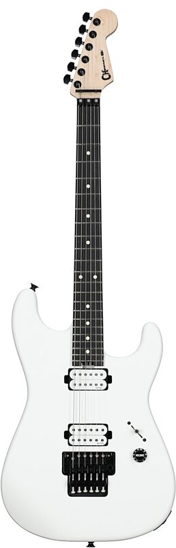 Charvel Jim Root Pro-Mod SD1 HH FR M Electric Guitar (with Gig Bag), Satin White, Full Straight Front
