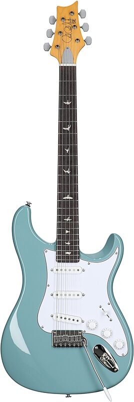 PRS Paul Reed Smith SE Silver Sky Electric Guitar (with Gig Bag), Stone Blue, Full Straight Front