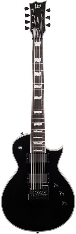 ESP LTD Eclipse EC-1007 EverTune Electric Guitar, 7-String, Black, Full Straight Front
