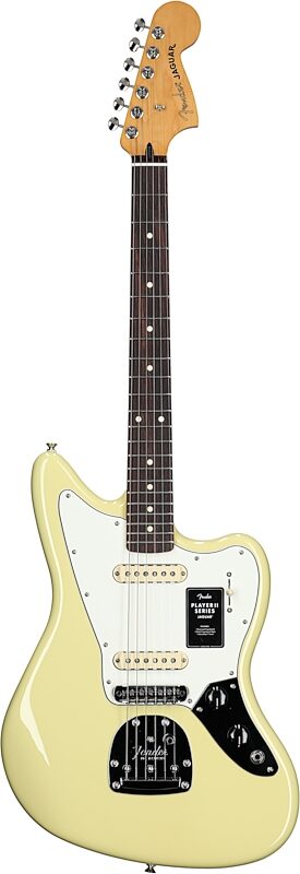 Fender Player II Jaguar Electric Guitar, with Rosewood Fingerboard, Hialeah Yellow, Full Straight Front