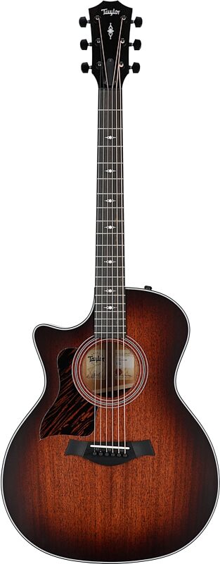 Taylor 324ce-v2 Grand Auditorium Acoustic-Electric Guitar, Left-Handed (with Case), Shaded Edgeburst, Full Straight Front