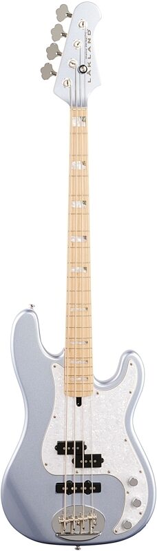 Lakland Skyline 44-64 Custom PJ Maple Fretboard Bass Guitar, Ice Blue, Full Straight Front
