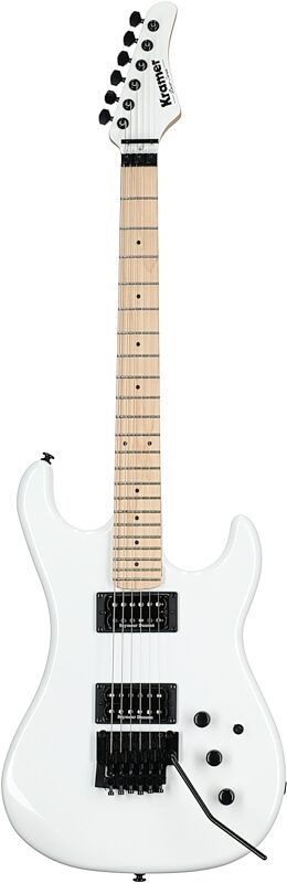 Kramer Pacer Vintage Electric Guitar with Floyd Rose, Pearl White, Full Straight Front