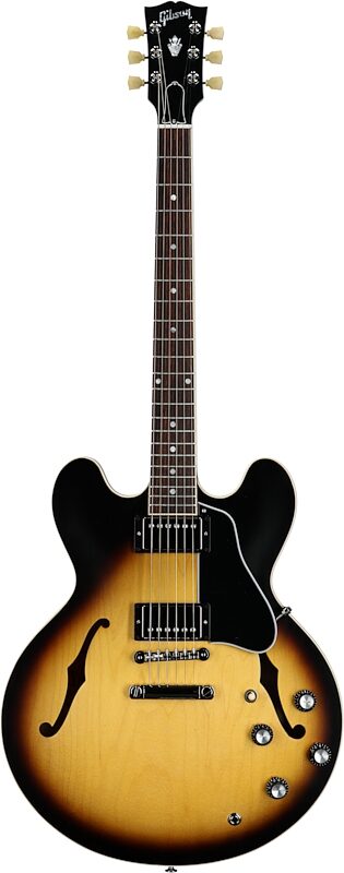 Gibson ES-335 Dot Satin Electric Guitar (with Case), Vintage Burst, Blemished, Full Straight Front