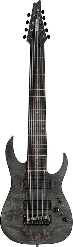 Ibanez RG9PB Electric Guitar, 9-String, Transparent Gray Flat, Full Straight Front