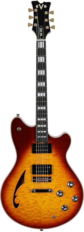 EVH Eddie Van Halen SA-126 Special Quilted Maple Electric Guitar (with Case), Tobacco Burst, Tobacco Burst, Full Straight Front