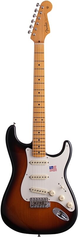 Fender Eric Johnson Stratocaster Electric Guitar (Maple with Case), 2-Color Sunburst, Full Straight Front