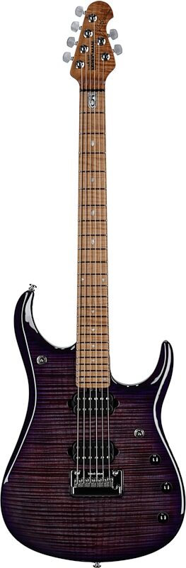Ernie Ball Music Man John Petrucci JP15 Electric Guitar (with Gig Bag), Purple Nebula Flame, Full Straight Front