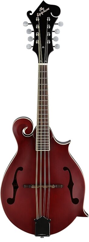 Epiphone F-5 Studio Mandolin (with Gig Bag), Wine Red Satin, Full Straight Front