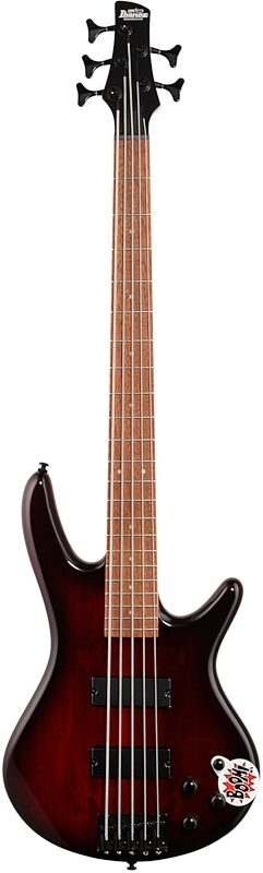Ibanez GSR205 Electric Bass, 5-String, Charcoal Brown, Full Straight Front