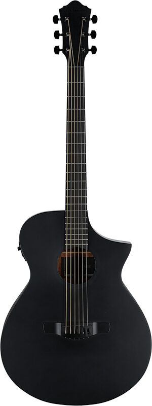 Ibanez AEWC621 Acoustic-Electric Guitar, Black Out, Full Straight Front