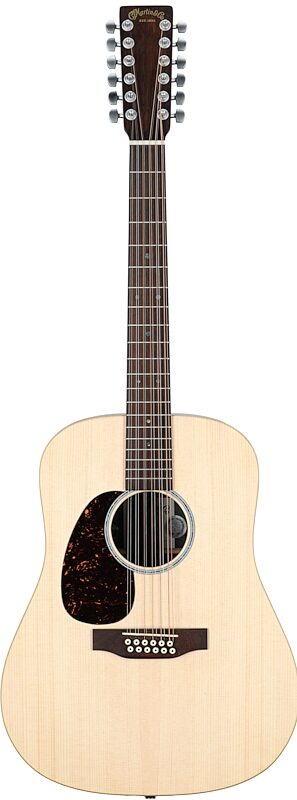 Martin D-X2E Brazilian Acoustic-Electric Guitar, 12-String (Left-Handed), New, Full Straight Front