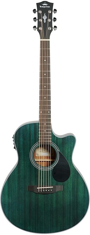 Kepma K3 Series GA3-130 Acoustic-Electric Guitar, Blue Matte, with K1 Pickup, Full Straight Front