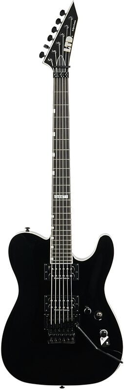 ESP LTD Eclipse 87 Electric Guitar, with Floyd Rose Tremolo, Black, Full Straight Front