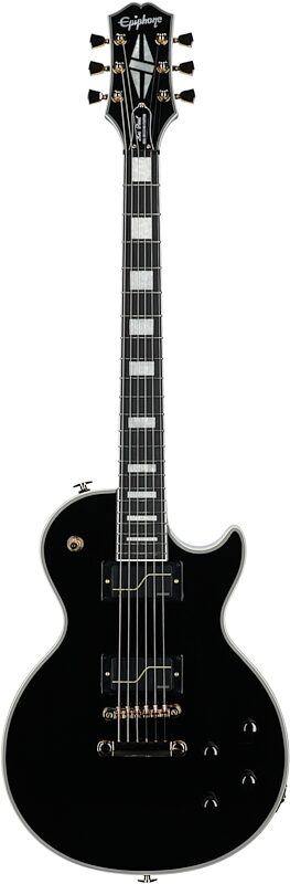Epiphone Matt Heafy Les Paul Custom Origins Electric Guitar (with Case), Ebony, Full Straight Front