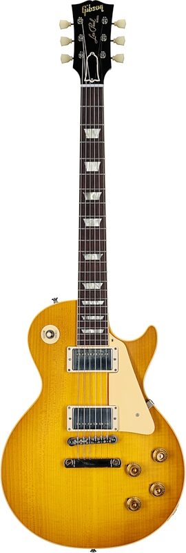 Gibson Custom 1958 Les Paul Standard Reissue Electric Guitar (with Case), Lemon Burst, Full Straight Front