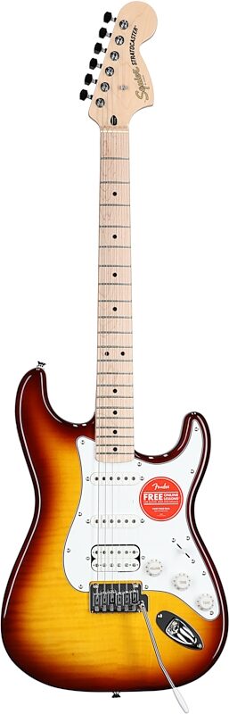 Squier Affinity Stratocaster FMT HSS Electric Guitar, Maple Fingerboard, Sienna Sunburst, Full Straight Front