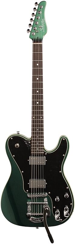 Schecter PT Fastback IIB Electric Guitar, Dark Emerald Green, Full Straight Front