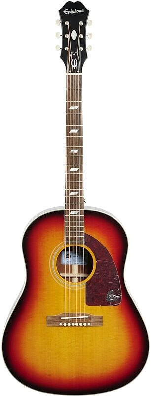Epiphone Masterbilt Texan Acoustic-Electric Guitar, Faded Cherry Aged Gloss, Open Box (Good), Full Straight Front