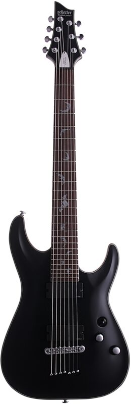 Schecter Damien Platinum 7 NT Electric Guitar, 7-String, Satin Black, Full Straight Front