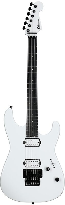 Charvel Pro-Mod Plus San Dimas SD1 HH FR Electric Guitar, with Ebony Fingerboard, Snow White, Full Straight Front