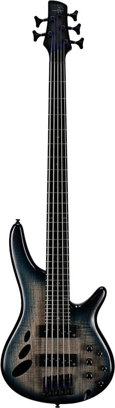 Ibanez SRD905 Electric Bass, 5-String, Cosmic Blue Starburst Low Gloss, Full Straight Front