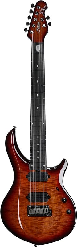 Sterling by Music Man MAJ270XFM Majesty 7 Electric Guitar, 7-String, Blood Orange Burst, Full Straight Front