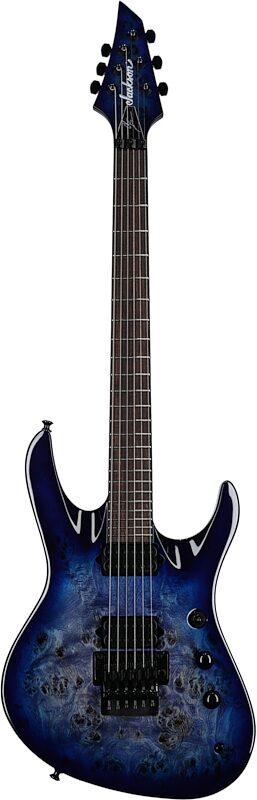 Jackson Pro Series Chris Broderick Soloist 6P Electric Guitar, Transparent Blue, Full Straight Front
