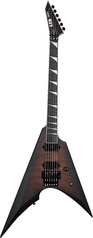 ESP LTD Arrow-1000QM Electric Guitar, Dark Brown Sunburst, Full Straight Front