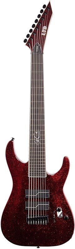 ESP LTD Stephen Carpenter SC-608B Baritone Electric Guitar, 8-String (with Case), Red Sparkle, Full Straight Front