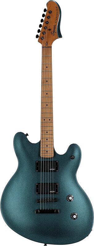 Squier Contemporary Active Starcaster, with Maple Fingerboard, Gunmetal, Full Straight Front