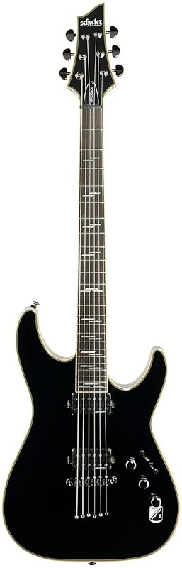 Schecter C-1 Blackjack Electric Guitar, Gloss Black, Full Straight Front